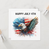 Frohes 4. Juli Eagle Karte (Vorderseite/Rückseite Beispiel)