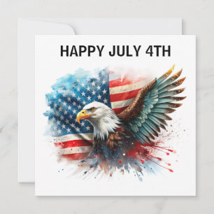 Frohes 4. Juli Eagle Karte