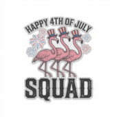 Frohes 4. Juli Flamingo Squad Vector Design_1 Aufkleber (Vorderseite)