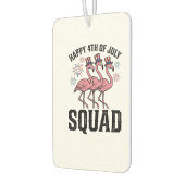 Frohes 4. Juli Flamingo Squad Vector Design_1 Autolufterfrischer (Links)