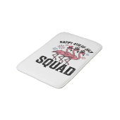 Frohes 4. Juli Flamingo Squad Vector Design_1 Badematte (Schrägansicht)