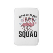 Frohes 4. Juli Flamingo Squad Vector Design_1 Badematte (Vorderseite Vertikal)