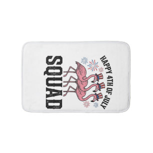 Frohes 4. Juli Flamingo Squad Vector Design_1 Badematte
