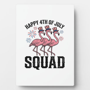 Frohes 4. Juli Flamingo Squad Vector Design_1 Fotoplatte