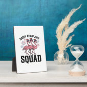 Frohes 4. Juli Flamingo Squad Vector Design_1 Fotoplatte (Seite)