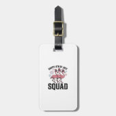 Frohes 4. Juli Flamingo Squad Vector Design_1 Gepäckanhänger (Vorderseite vertikal)