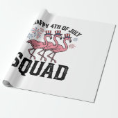 Frohes 4. Juli Flamingo Squad Vector Design_1 Geschenkpapier (Ungerollt)