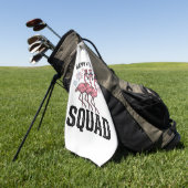 Frohes 4. Juli Flamingo Squad Vector Design_1 Golfhandtuch (Gras)