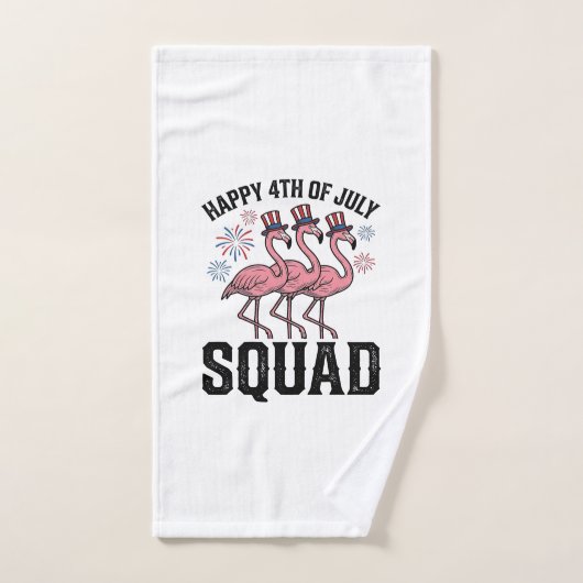 Frohes 4. Juli Flamingo Squad Vector Design_1 Handtuch (Handtuch)