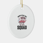 Frohes 4. Juli Flamingo Squad Vector Design_1 Keramik Ornament (Rechts)