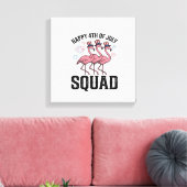 Frohes 4. Juli Flamingo Squad Vector Design_1 Leinwanddruck (Insitu (Wohnzimmer))