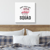 Frohes 4. Juli Flamingo Squad Vector Design_1 Leinwanddruck (Insitu (Schlafzimmer))
