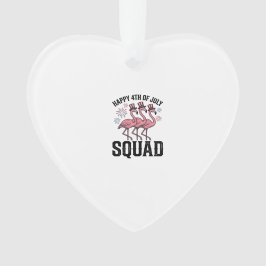 Frohes 4. Juli Flamingo Squad Vector Design_1 Ornament (Vorderseite)