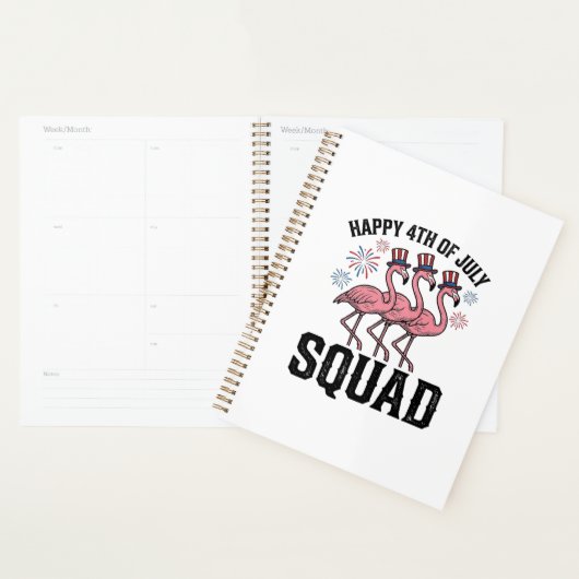 Frohes 4. Juli Flamingo Squad Vector Design_1 Planer (Anzeige)