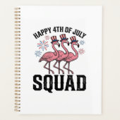 Frohes 4. Juli Flamingo Squad Vector Design_1 Planer (Vorderseite)