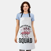 Frohes 4. Juli Flamingo Squad Vector Design_1 Schürze (Getragen)