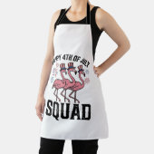 Frohes 4. Juli Flamingo Squad Vector Design_1 Schürze (InSitu)