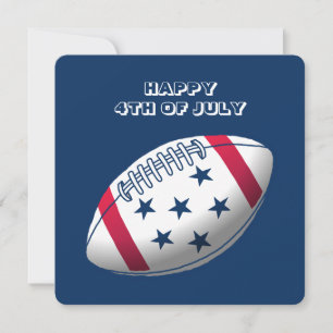 Frohes 4. Juli Football Feiertagskarte