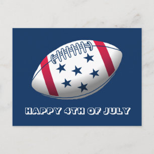 Frohes 4. Juli Football Feiertagspostkarte