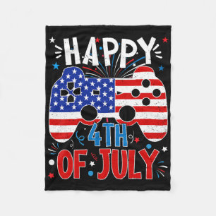Frohes 4. Juli Gaming Patriotische Amerikanische F Fleecedecke