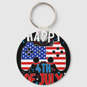 Frohes 4. Juli Gaming Patriotische Amerikanische F Schlüsselanhänger