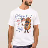 Frohes 4. Juli Hotdog T-Shirt (Vorderseite)