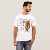 Frohes 4. Juli Hotdog T-Shirt (Vorne ganz)
