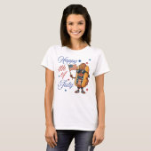 Frohes 4. Juli Hotdog T-Shirt (Vorne ganz)