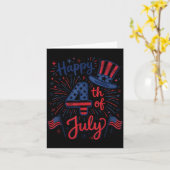 Frohes 4. Juli Karte (Gelbe Blume)