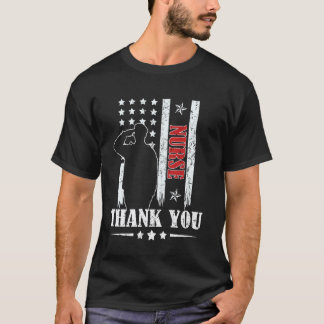 Frohes 4. Juli Krankenpfleger Amerikanische Flagge T-Shirt