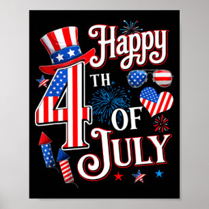 Frohes 4. Juli lustiger vierter Juli Poster