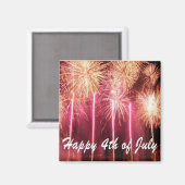 Frohes 4. Juli Magnet (Vorderseite/Rückseite)