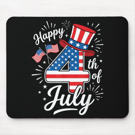 Frohes 4. Juli Mousepad (Vorne)