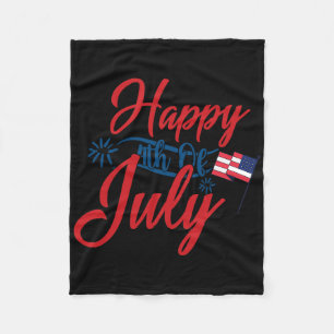 Frohes 4. Juli Patrioten Amerika Unabhängigkeitser Fleecedecke