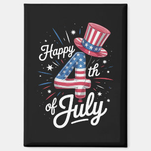 Frohes 4. Juli Patrioten-Amerikanische-Flagge USA Magnet