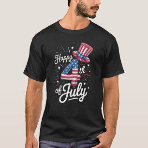 Frohes 4. Juli Patrioten-Amerikanische-Flagge USA T-Shirt