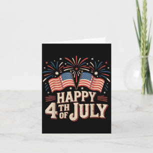 Frohes 4. Juli Patriotische amerikanische Flagge 4 Karte