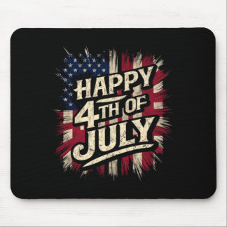 Frohes 4. Juli Patriotische Amerikanische Flagge 4 Mousepad