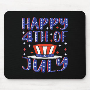 Frohes 4. Juli Patriotische amerikanische Flagge U Mousepad