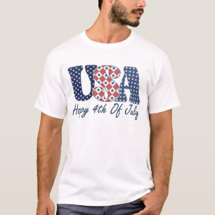 Frohes 4. Juli Patriotische amerikanische Flagge U T-Shirt