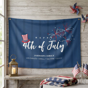 Frohes 4. Juli Patriotischer USA Unabhängigkeitsta Banner