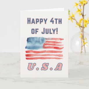 Frohes 4. Juli Patriotisches Amerikanisches Unabhä Karte