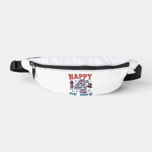 Frohes 4. Juli Patriotisches Vintage-Vektordesign_ Bauchtasche