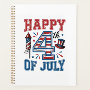 Frohes 4. Juli Patriotisches Vintage-Vektordesign_ Planer