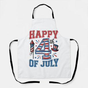 Frohes 4. Juli Patriotisches Vintage-Vektordesign_ Schürze