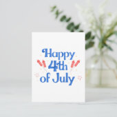 Frohes 4. Juli Postkarte (Stehend Vorderseite)