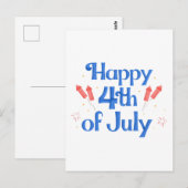 Frohes 4. Juli Postkarte (Vorne/Hinten)