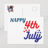 FROHES 4. JULI!!! POSTKARTE (Vorne/Hinten)