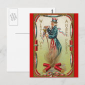Frohes 4. Juli ! Postkarte (Vorne/Hinten)