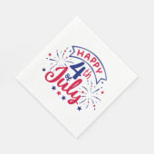 Frohes 4. Juli. Serviette (Ecke)